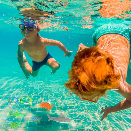 Set 27 Jucării De Înot Pentru Copii Ikonka Water World Design Atrăgător Culori Vii Forme Marine Într-un Sac De Depozitare