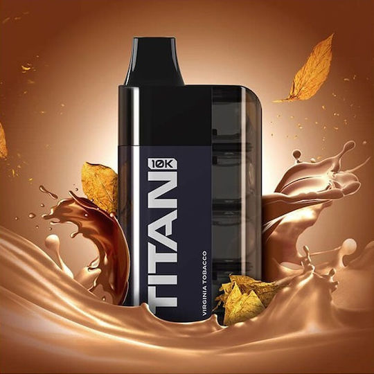 Titan Електронна цигара за еднократна употреба Virginia Tobacco 2ml 20mg Черна