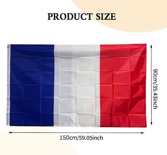 Frankreich Flagge Polyester mit Einsatz 150x90cm