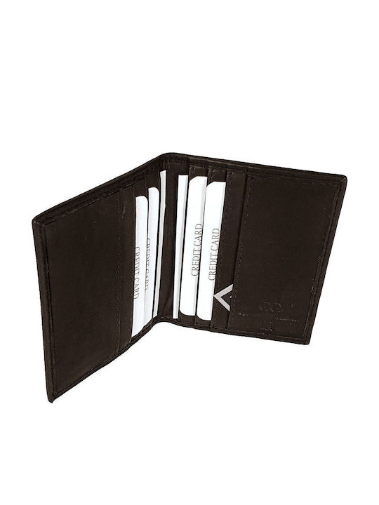 Leather Men's Travel Wallet With RFID Brown