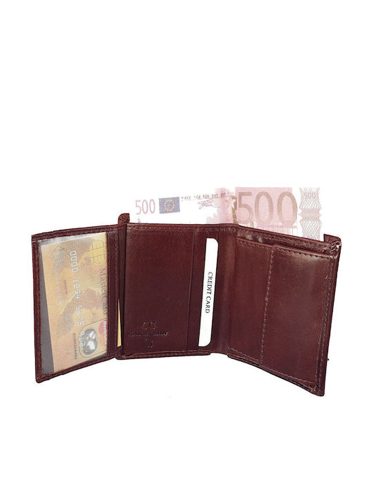 Leather Men's Wallet With RFID Brown