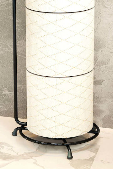 SteweHome Floor Paper Holder Metallic Black
