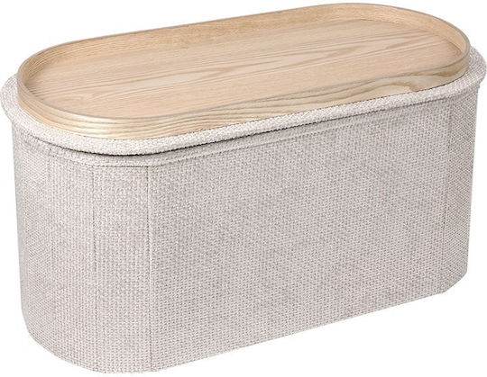 Bench Stool with Storage Space Trebia Beige 76x38x38cm Bench Stool with Storage Space Trebia Beige 76x38x38cm