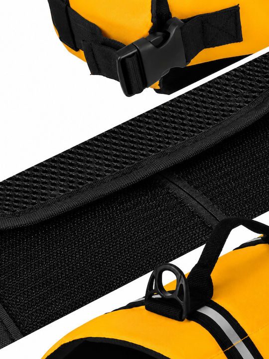 Zola Jachetă De Salvare Pentru Câini Mărimea S 7-10 Kg 41-53 Cm Piept Curele Reglabile Reflectorizante Mâner De Transport Atașament Pentru Lesă Galbenă