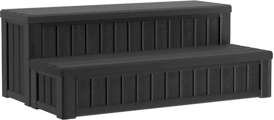vidaXL Poolausrüstung & -teile Treppen aus Hölzern 93x57x35cm Schwarze