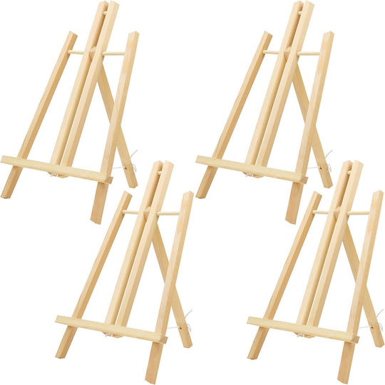 Set 4 Șevalete Din Lemn Belle Vous Înălțime 40cm Pânză 23x30cm Pliabil