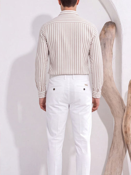 Παντελόνι Chino σε Slim Εφαρμογή Λευκό