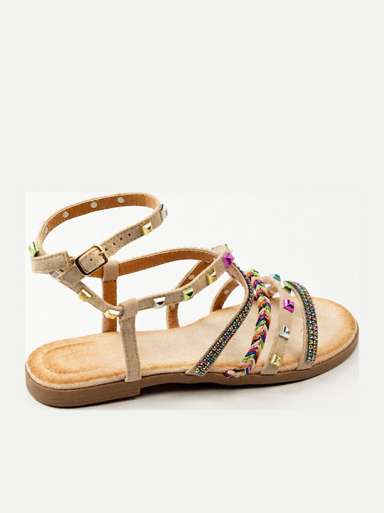 Women's Flat Sandals Beige
