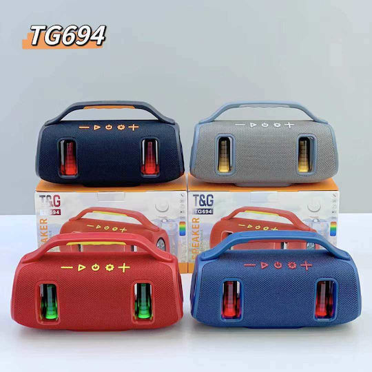 TG-694 Bluetooth Speaker 15W With Radio And Battery Life Up To 4 Hours Grey