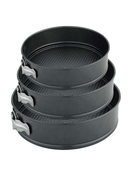 Pufo Backform Für Torte Rund Mit Abnehmbarer Boden 3x3cm 3Stücke