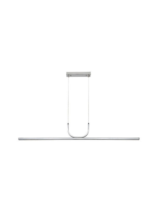 Rabalux Silver LED Pendant Ceiling Light with Warm White Light