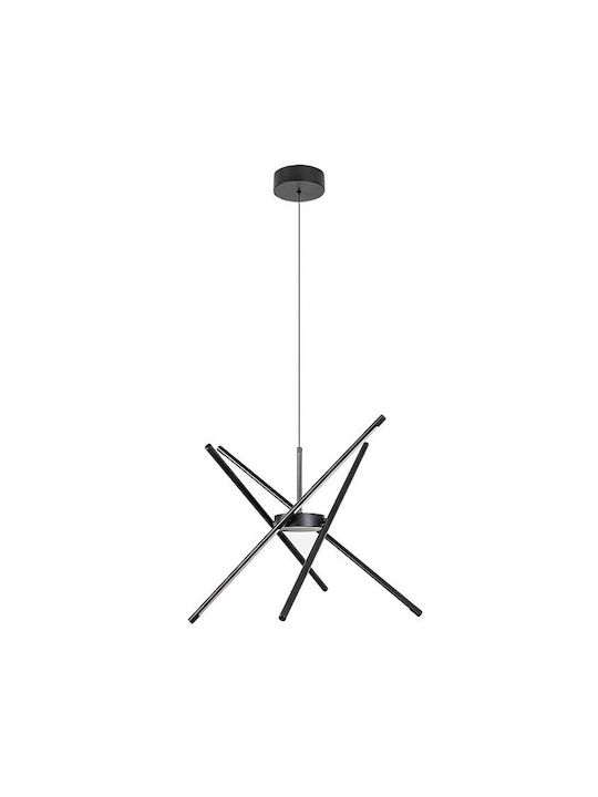 Rabalux Adjustable Black LED Pendant Ceiling Light with Warm White Light 66x66cm