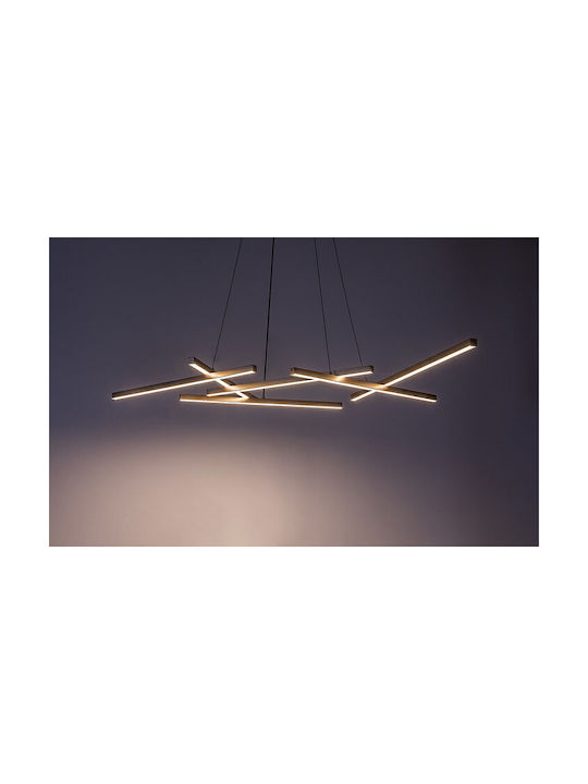 Rabalux Black LED Pendant Ceiling Light with Adjustable White Light 60x60cm