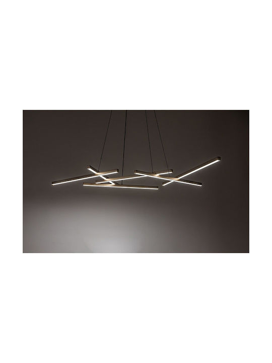 Rabalux Black LED Pendant Ceiling Light with Adjustable White Light 60x60cm