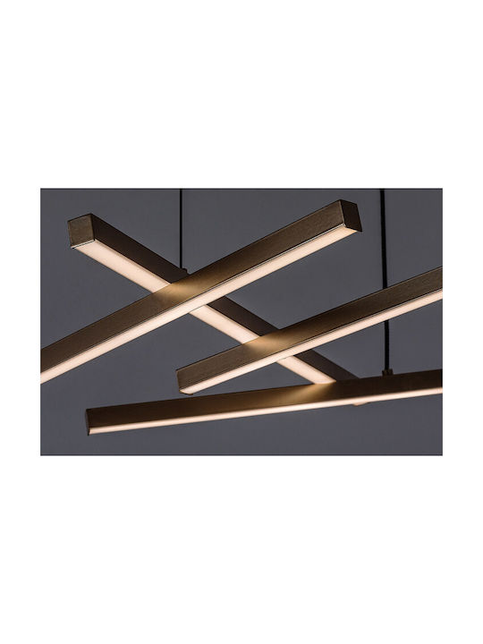 Rabalux Black LED Pendant Ceiling Light with Adjustable White Light 60x60cm