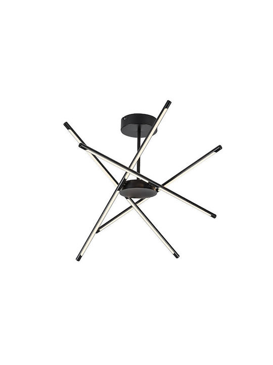 Rabalux Black Pendant Ceiling Light LED with Warm White Light 28x28cm