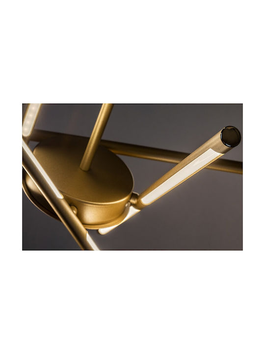Rabalux Adjustable Gold Pendant Ceiling Light LED with Warm White Light 66x66cm