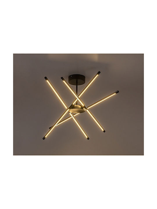 Rabalux Black Pendant Ceiling Light LED with Warm White Light 28x28cm
