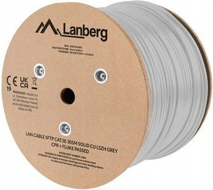 Lanberg S/FTP Cat.5e (Gigabit) Network Cable Ethernet 305m Grey