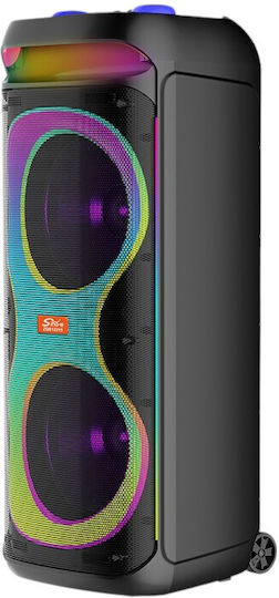 Karaoke Lautsprecher mit Kabelgebundenem Mikrofon und Lichteffekten ZQS12215 160088 Schwarz