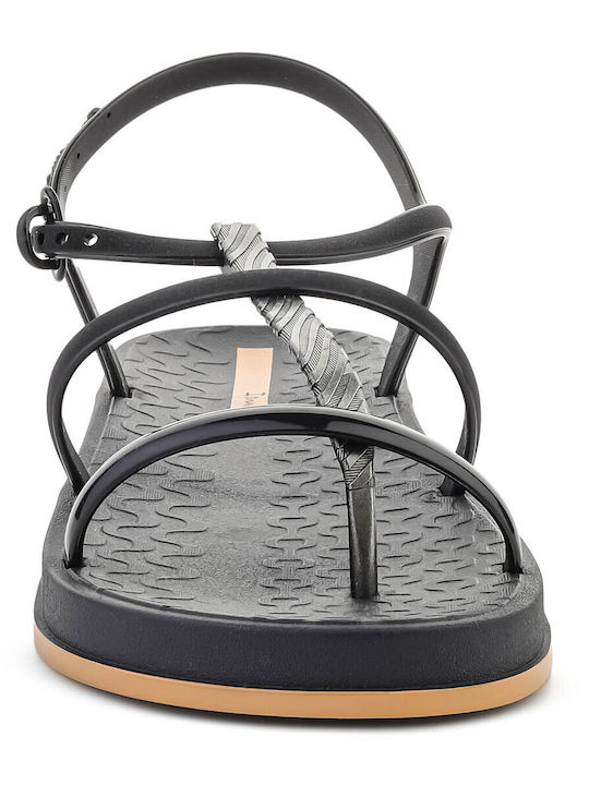 Damen-Flip-Flops - Hausschuhe in Schwarz Stil