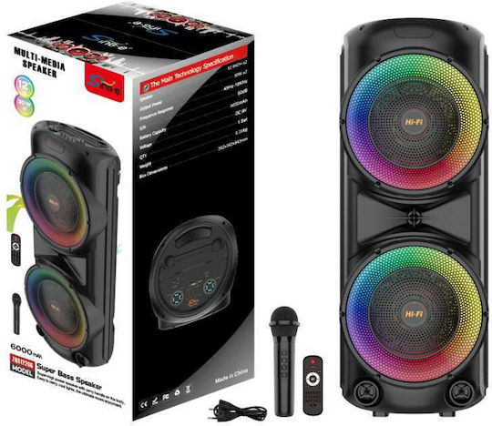 Karaoke-Lautsprecher mit Kabellosem Mikrofon und Lichteffekte ZQS12206 160149 Schwarz