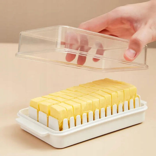 Plastic White Butter Dish