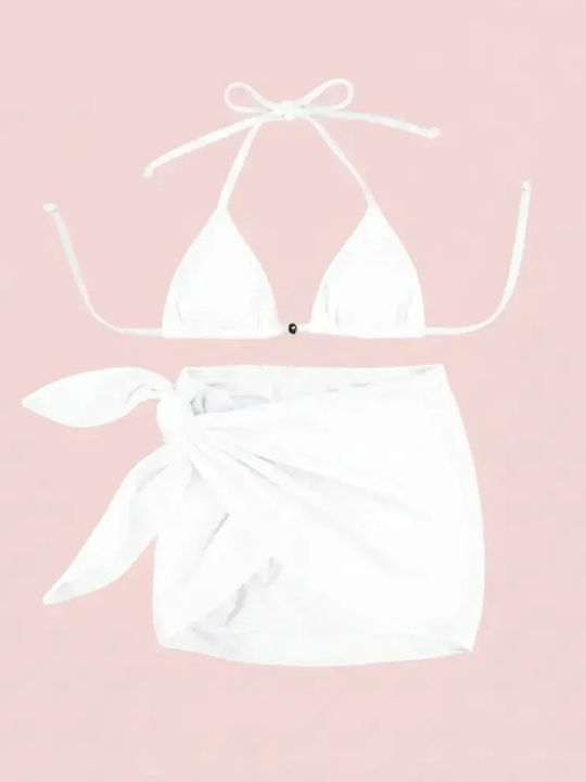 Set Bikini Τριγωνάκι & Brazil Λευκό