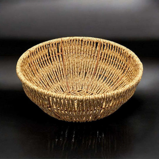 SteweHome Decorative Wicker Basket Yellow 21x9x9cm