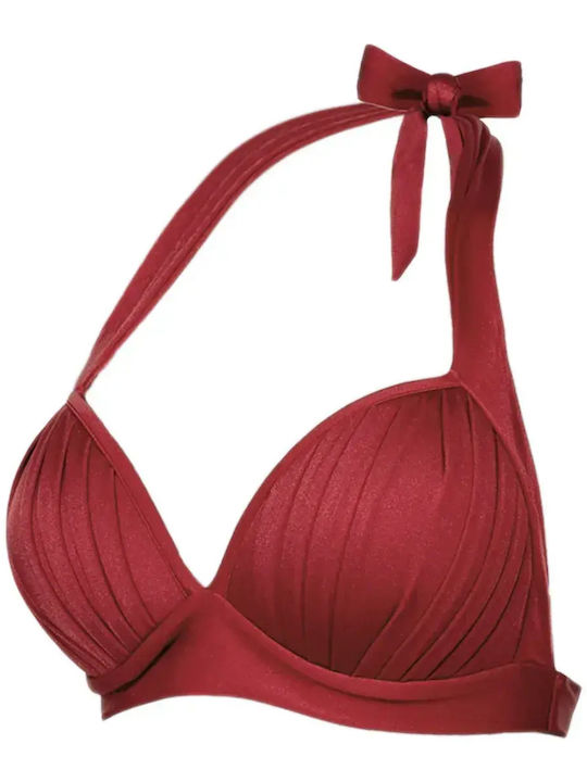 Top Triunghi Cu Burete Burgundia