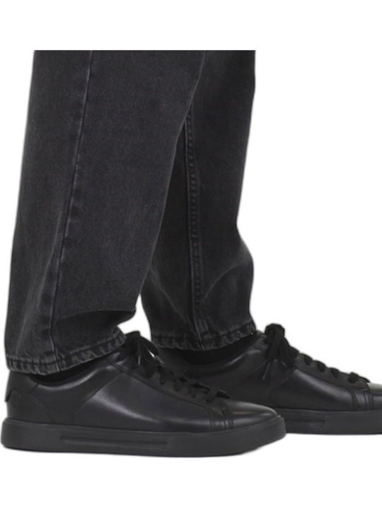 Leder Herren Freizeitschuhe Schwarz