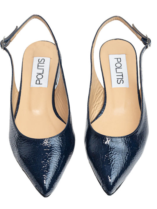 Pantofi Balerini Pentru Femei Slingback Din Piele Negri