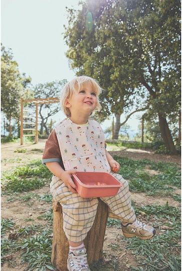 Tutete The Wooden Boy Αδιάβροχη Σαλιάρα Υφασμάτινη με Κουμπί & Τσέπη για 6 m+