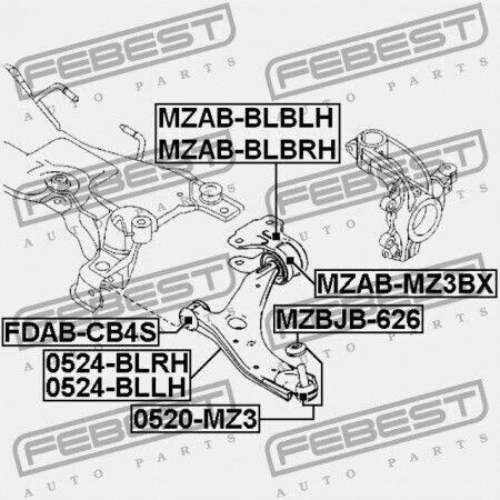 Braț Frontal Drept Mazda 3 Bl 2008-2011 Eu Bbm2-34-300