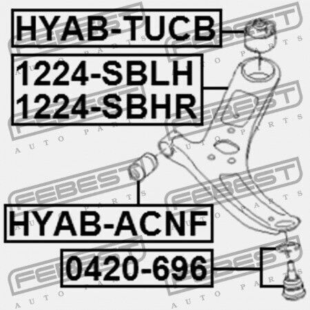 Μπροστινό Αριστερό Άνω Βραχίονα Ελέγχου Hyundai Accent 11 2011-2014 Hma 54500-4l000