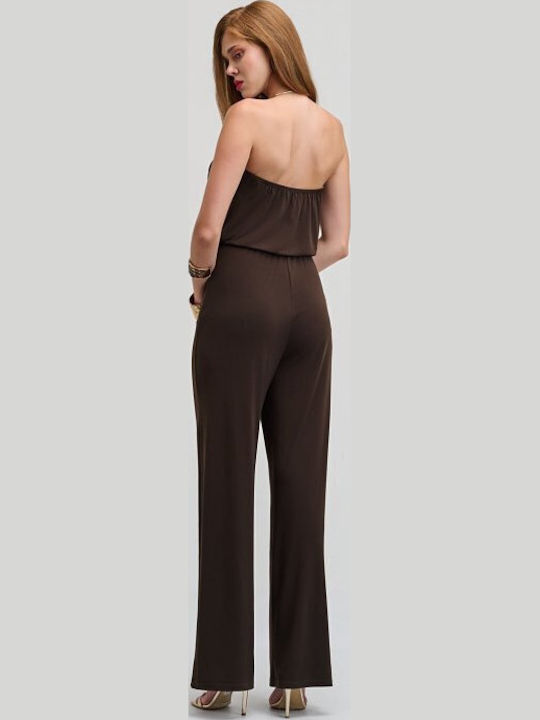 Women's One-piece Jumpsuit Brown