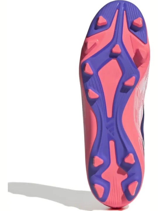 adidas F50 Hyperfast Club Mid FG Ποδοσφαιρικά Παπούτσια με Τάπες Λευκά adidas F50 Hyperfast Club Mid FG Ποδοσφαιρικά Παπούτσια με Τάπες Λευκά