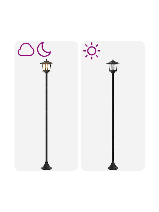 vidaXL Outdoor Floor Lamp LED For Outdoor Use With Warm White Light Black