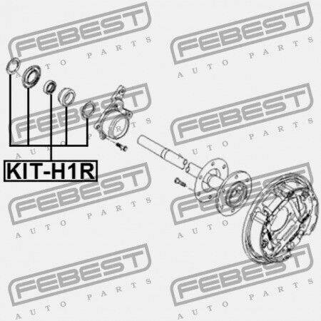 Febest Σετ Radlager Für Das Hintere Halbachsen Hyundai H-1 07 2007-2015 Gen 52701-4h000