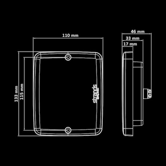 Strands For9t Illusion Lumini LED Far Spate De Semnalizare Spate Cu Ceață 10v40v Ip67