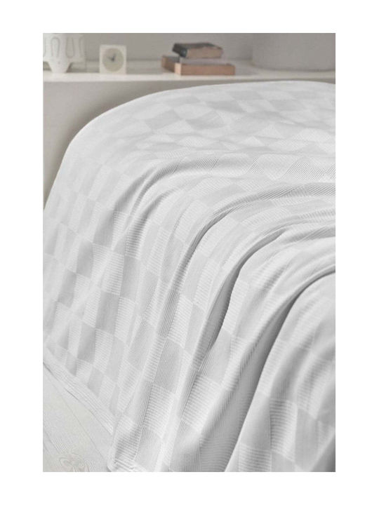 SteweHome Pique Double Blanket 200x230cm White