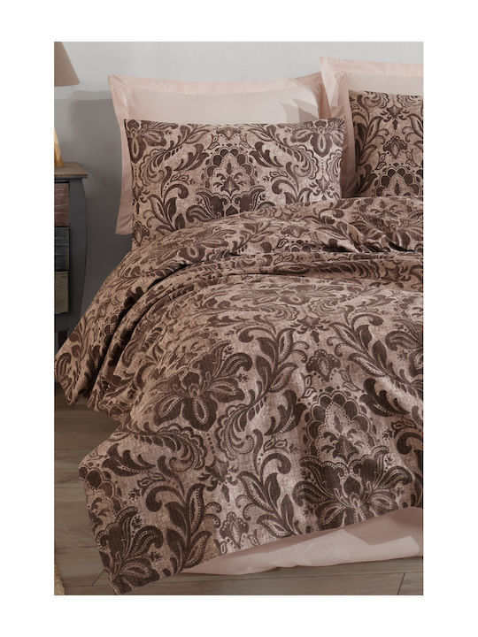 SteweHome Pique Double Blanket 200x230cm Brown