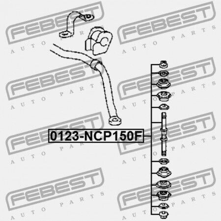 Febest Vorderachse Stabilisatorverbindung für Toyota Yaris Vios Limo Ncp15 2013.04 Gr 48819-70010