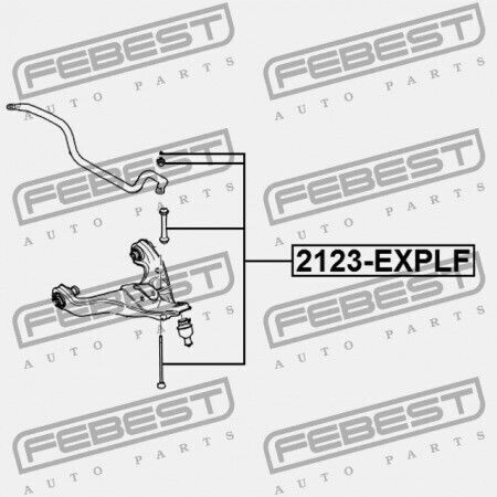 Febest Vorderachslenker für Ford Explorer 2002-2011 Can 6l2z-5k483-aa