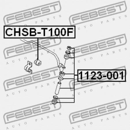 Febest Vorderachse Stabilisator Verbindung Chevrolet Lanos T100 1997-2002 94500776