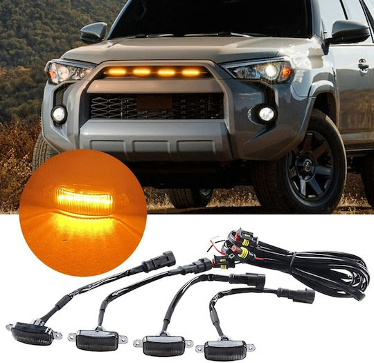 LED Mask Lights 12-24v Universal – Orange Wiring Set of 4 Pieces