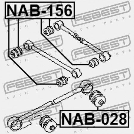 Kuzineto Hintere Riemen Verbindung Nissan Bluebird U11 1983.10-1990.05 JP 55152-51E10