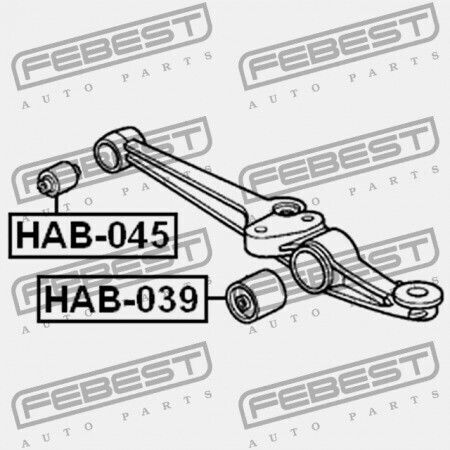 Febest Vorderseite Kontrollarm Unterer Ring Honda Civic Crx Ed9 1988-1991 Eu 51393-sh3-003