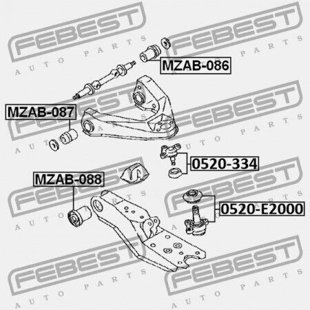 Преден Долен Пръстен На Ръкава На Управлението Mazda Bongo Sk 1999-2010 Jp S47p-34-470