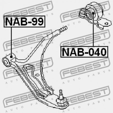 Κουζινέτο Πίσω Βραχίονα Ελέγχου Εμπρός Nissan Primera P11e 1996.06-2002.01 El 54500-01e05